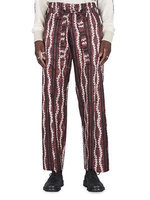Men's Kimono Pants - Brown Ecru Roketsu - Size 28 - Brown Ecru Roketsu - Size 28