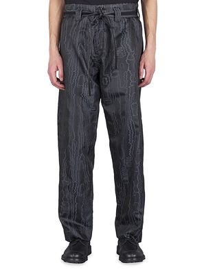 Men's Kimono Pants - Dark Navy Wavy - Size 28 - Dark Navy Wavy - Size 28