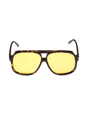 Men's King Size 60MM Aviator Sunglasses - Tortoise Brown - Tortoise Brown