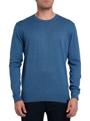 Men's Knit Crewneck Sweater - Pale Blue Melange - Size Small