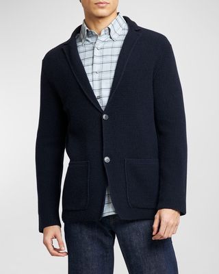 Men's Knit Sweater Jacket