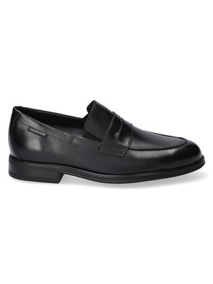 Men's Kurtis Leather Penny Loafers - Black Hopper - Size 9 - Black Hopper - Size 9