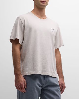 Men's Label Cotton T-Shirt, White
