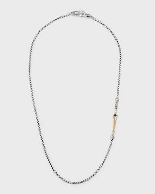 Men's Laconia Necklace with Black Spinel and Onyx
