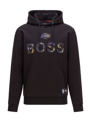 Men's Lakers Basketball Team Bounce Hoodie Sweatshirt - Black - Size Medium - Black - Size Medium