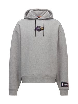 Men's Lakers Basketball Team Hoodie Sweatshirt - Medium Grey - Size Small - Medium Grey - Size Small