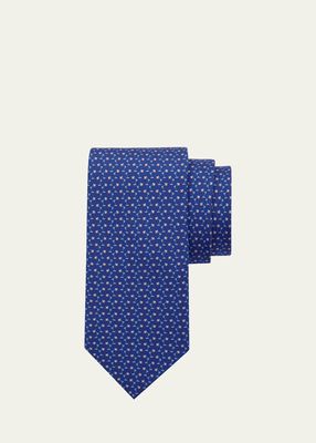 Men's Lamp-Print Silk Tie