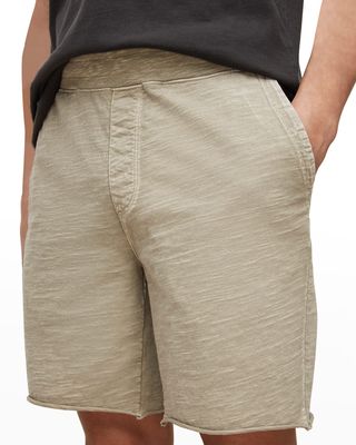 Men's Lancaster Slub Raw-Edge Shorts