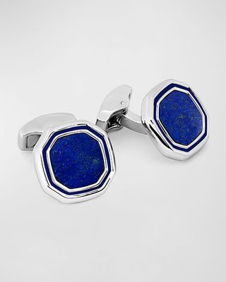Men's Lapis Lazuli Octagon Cufflinks