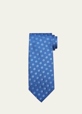 Men's Large Dot Silk Tie