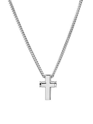 Men's Large Epico Sterling Silver Cross Pendant Necklace - Silver