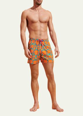 Men's Large Octopus-Print Swim Shorts