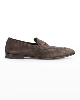 Men's Lasola Suede-Leather Penny Loafers