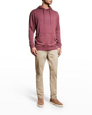 Men's Lava Wash Cotton-Stretch Hooded Sweater