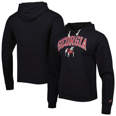 Men's League Collegiate Wear Black Georgia Bulldogs Arch Essential Pullover Hoodie