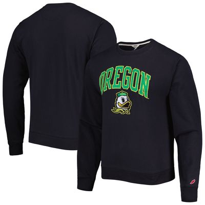 Men's League Collegiate Wear Black Oregon Ducks 1965 Arch Essential Lightweight Pullover Sweatshirt