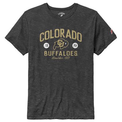 Men's League Collegiate Wear Heather Charcoal Colorado Buffaloes Bendy Arch Victory Falls Tri-Blend T-Shirt