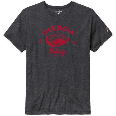 Men's League Collegiate Wear Heather Charcoal Georgia Bulldogs Stadium Victory Falls Tri-Blend T-Shirt