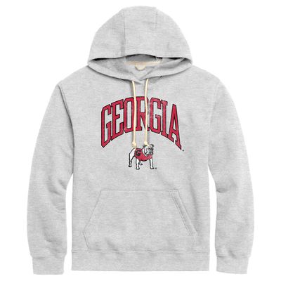 Men's League Collegiate Wear Heather Gray Georgia Bulldogs Tall Arch Essential Pullover Hoodie