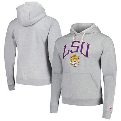 Men's League Collegiate Wear Heather Gray LSU Tigers Tall Arch Essential Pullover Hoodie