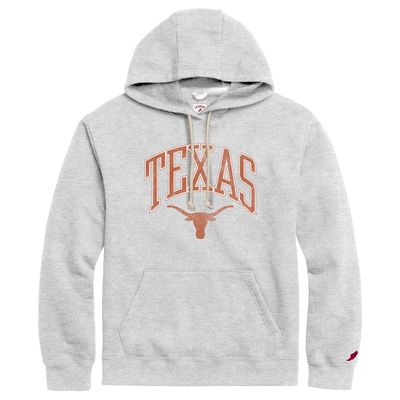 Men's League Collegiate Wear Heather Gray Texas Longhorns Tall Arch Essential Pullover Hoodie