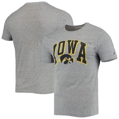 Men's League Collegiate Wear Heathered Gray Iowa Hawkeyes Upperclassman Reclaim Recycled Jersey T-Shirt in Heather Gray