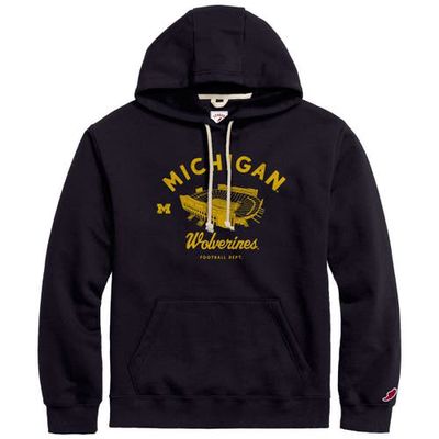 Men's League Collegiate Wear Navy Michigan Wolverines Stadium Essential Pullover Hoodie