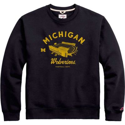 Men's League Collegiate Wear Navy Michigan Wolverines Stadium Essential Pullover Sweatshirt