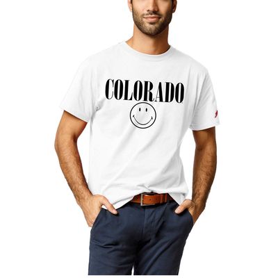 Men's League Collegiate Wear White Colorado Buffaloes Smiley All American T-Shirt