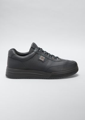 Men's Leather 4G-Logo Low-Top Sneakers
