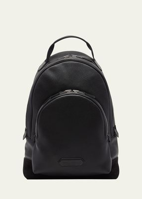Men's Leather and Suede Backpack
