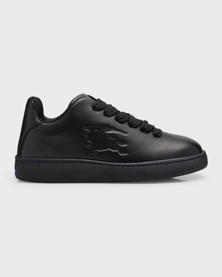 Men's Leather Box Low-Top Sneakers