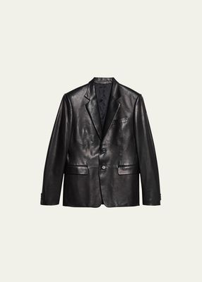 Men's Leather Classic Blazer