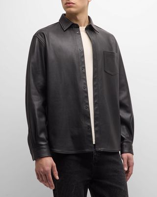 Men's Leather Cloak Shirt
