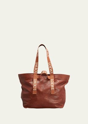 Men's Leather Fold Shopper Bag
