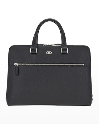 Men's Leather Gancini Briefcase Bag