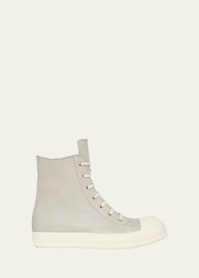Men's Leather High-Top Sneakers