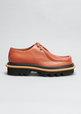 Men's Leather Lug Wallaby Lug Sole Loafers