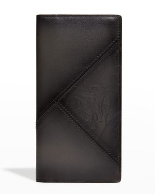 Men's Leather Scritto Vertical Wallet