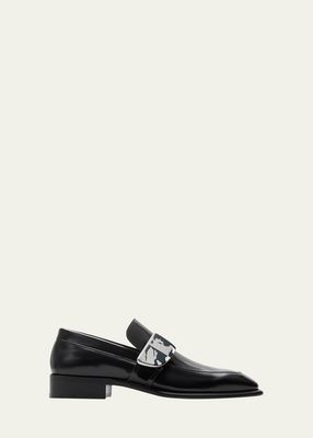 Men's Leather Shield Loafers