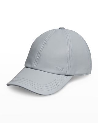 Men's Leather Six-Panel Baseball Hat