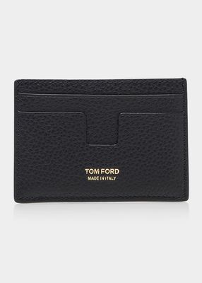 Men's Leather T-Line Classic Card Holder