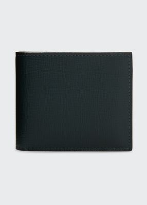 Men's Leather V-Cut Bifold Wallet