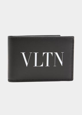 Men's Leather VLTN Billfold Wallet