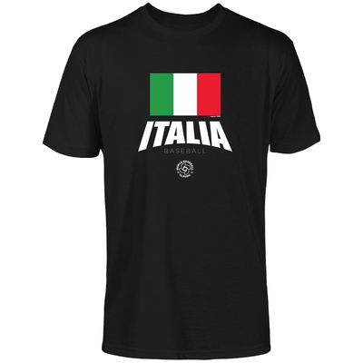 Men's LEGENDS Black Italy Baseball 2023 World Baseball Classic Federation T-Shirt