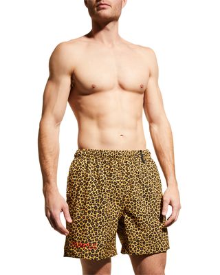 Men's Leopard-Print Leisure Shorts