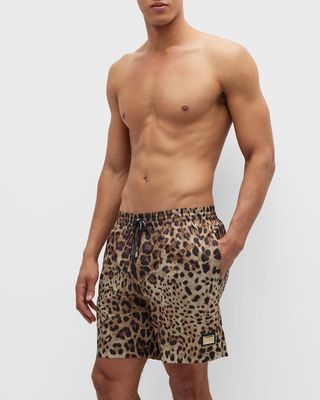 Men's Leopard Print Swim Shorts