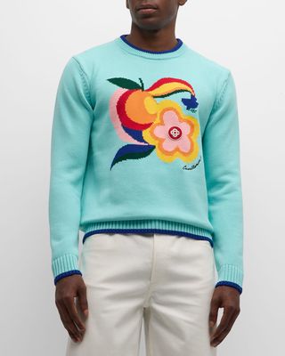 Men's Les Pouvoir des Fleurs Intarsia Sweater