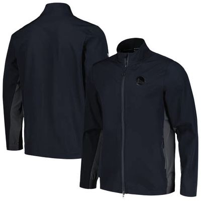 Men's Levelwear Black Golden State Warriors Harrington Full-Zip Jacket