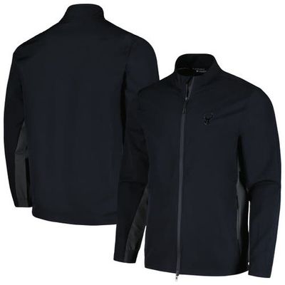 Men's Levelwear Black Milwaukee Bucks Harrington Full-Zip Jacket